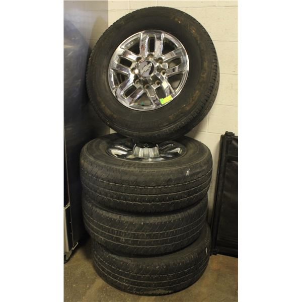 LOT OF 4X18" RIMS (TIRES ARE NOT FOR ROAD USE)