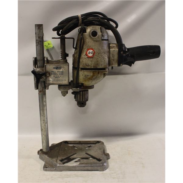 HD ELECTRIC DRILL WITH BENCHTOP DRILL PRESS STAND