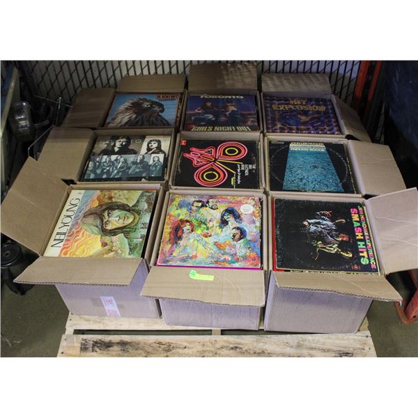 PALLET OF RECORDS: ROCK, POP, COUNTRY & MORE