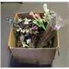 Image 1 : COLLECTION OF SILK PLANTS/VASE AND PLANTER