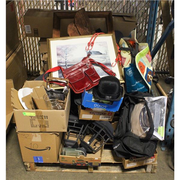 PALLET OF ESTATE ITEMS INCLUDES FARMHOUSE ANTIQUES