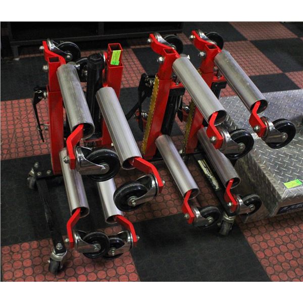 SET OF 4 HYDRAULIC CAR DOLLIES MODEL RCD-1500 WITH