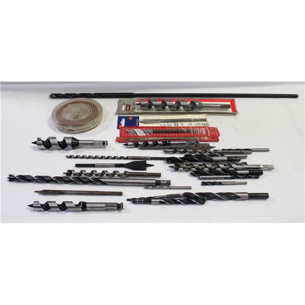 BUNDLE OF ASSORTED DRILL BITS INCLUDING