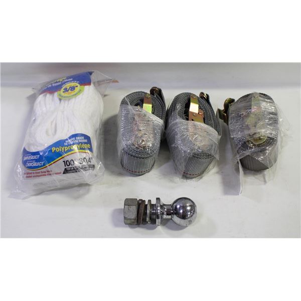 NEW 100FT BOAT ROPE + 3 HEAVY DUTY