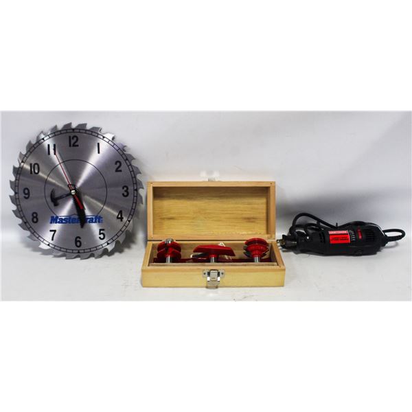 MASTERCRAFT SAW BLADE WALL CLOCK +