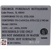 Image 2 : NEVER USED GEORGE FORMAN BABY GEORGE ROTISSERIE