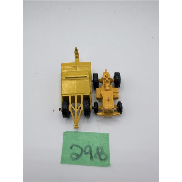 LESNEY/MATCHBOX NO. 1 VINTAGE ROAD GRADER WITH TRAILER DIECAST