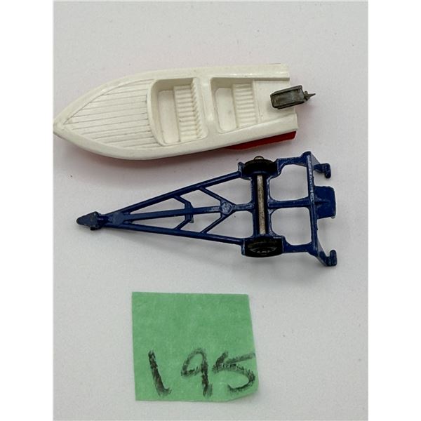 LESNEY NO. 48 TOY BOAT AND DIECAST TRAILER