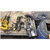 Image 1 : GROUP OF 4 ASSORTED ELECTRIC POWER TOOLS- 2 BLACK & DECKER SHEARS, MASTERCRAFT DRILL & 1/2" DRILL