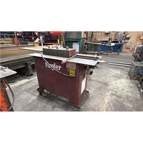 FLAGLER 16-000, 20 GAUGE PITTSBURGH SHEET METAL FORMING MACHINE ON MOBILE CART