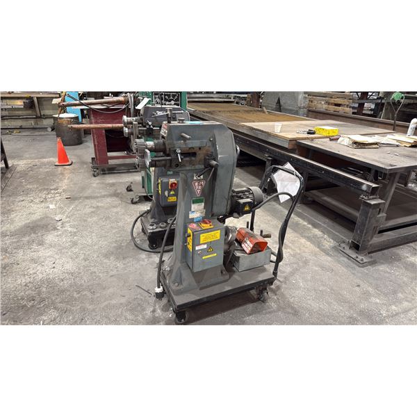 EMPIRE EM7RT HEAVY DUTY INDUSTRIAL POWER ROTARY MACHINE ON MOBILE CART WITH FOOT PEDAL & ASSORTED