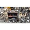 Image 1 : SMALL METAL SHELVING UNIT WITH ASSORTED TOOLS, BITS, WIRE, HARDWARE & MORE