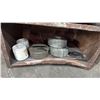 Image 5 : SMALL METAL SHELVING UNIT WITH ASSORTED TOOLS, BITS, WIRE, HARDWARE & MORE