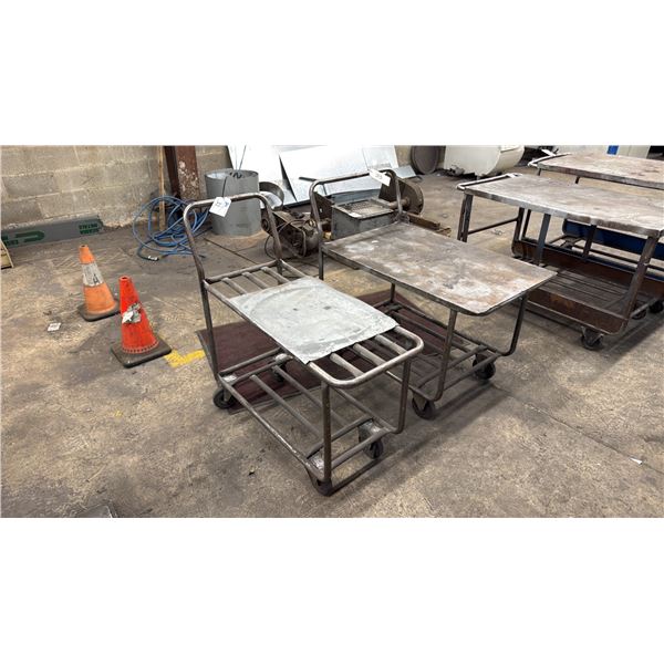 2 METAL SHOP CARTS