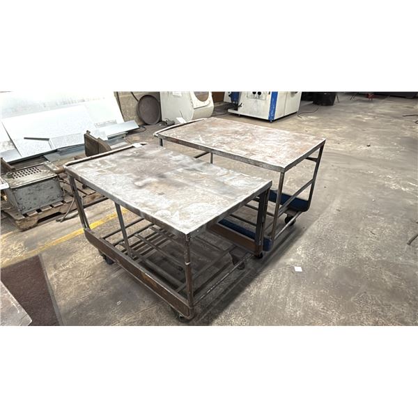 2 METAL SHOP CARTS