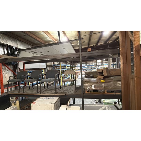3 PALLETS OF INSULATION STRIPS, BOX OF FIBERGLASS BOARD, BOX OF SANDING BELTS & 2 DOLLY TIRES