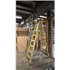 Image 2 : LOUISVILLE 8' FIBERGLASS/ALUMINUM LADDER & 1 PC ALUMINUM EXTENSION LADDER