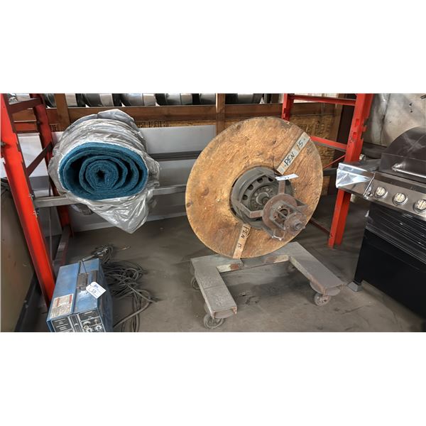 CUSTOM MADE MOBILE HEAVY DUTY SPOOL REEL & ROLL OF FILTER MESH MATERIAL