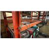 Image 3 : 2 SECTIONS OF ORANGE PALLET RACKING-(3) 8' UPRIGHTS, (10) 7.5' SIDE RAILS WITH WELDED ON CROSS BARS