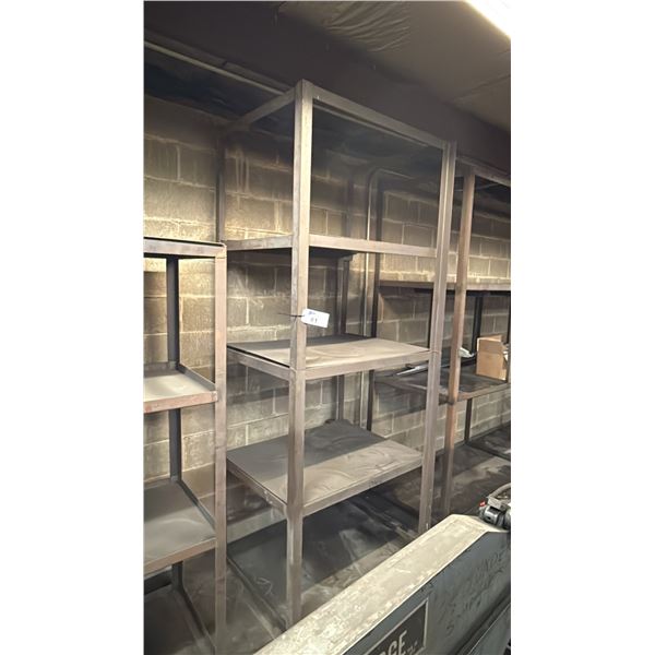 METAL SHELVING UNIT- MEASURES APPROX 40" X 30" X 8'H