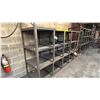 Image 2 : METAL SHELVING UNIT- MEASURES APPROX 10'L X 6'H X 30"D