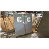 Image 1 : WOODEN MOBILE 2 DOOR STORAGE CABINET