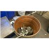 Image 4 : SMALL METAL MOBILE TABLE, ROUND METAL MOBILE SORTING TABLE, 2 CHAIRS, 2 PLASTIC BINS, METAL PAN &