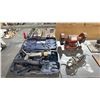 Image 2 : CONTENTS OF TABLETOP- LINCOLN GREASE GUN, BALDOR BENCH GRINDER, WALTER GRINDER, CLAMPS & ASSORTED