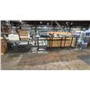 Image 1 : 2 METAL SHOP TABLES *CONTENTS NOT INCLUDED* LONG TABLE MEASURES APPROX 10'L