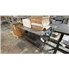 Image 3 : 2 METAL SHOP TABLES *CONTENTS NOT INCLUDED* LONG TABLE MEASURES APPROX 10'L