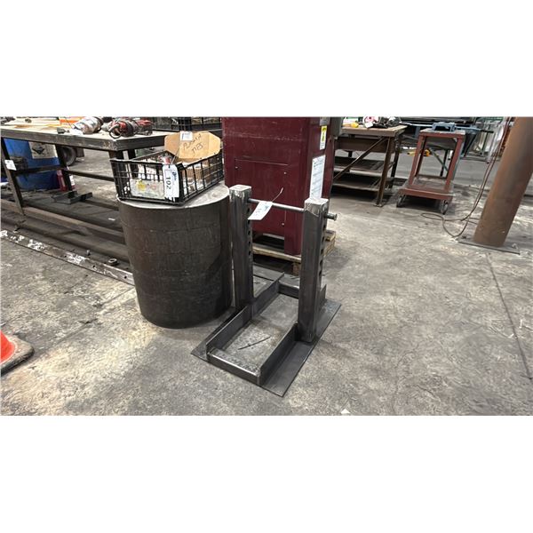 ROUND METAL STAND & METAL ADJUSTABLE HEIGHT SPOOL HOLDER