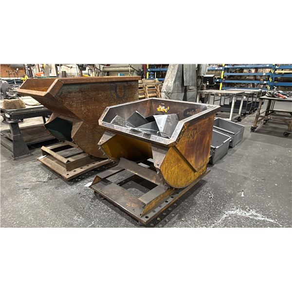 MOBILE METAL DUMP BIN WITH ASSORTED SCRAP METAL CONTENTS