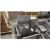 Image 2 : GROUP OF 5 METAL SCRAP BINS WITH FORKLIFT SLOTS & METAL CART
