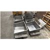 Image 4 : GROUP OF 5 METAL SCRAP BINS WITH FORKLIFT SLOTS & METAL CART