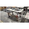 Image 1 : METAL MOBILE SHOP TABLE- MEASURES APPROX 60"L X 31"D X 35"H