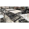 Image 2 : METAL MOBILE SHOP CART- MEASURES APPROX 45"L X 29"D X 35"H