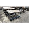 Image 2 : METAL MOBILE SHOP CART- MEASURES APPROX 45"L X 29"D X 35"H