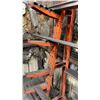 Image 3 : LARGE ORANGE ADJUSTABLE CANTILEVER MATERIAL STORAGE SYSTEM - MEASURES APPROX 13'L X 2.5'D X 7.5'H