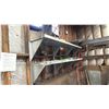 Image 2 : PAIR OF WALL MOUNTED METAL SHELVES & LARGE PIECE OF ALUMINUM *MUST BRING TOOLS TO REMOVE FROM WALL*