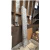 Image 3 : PAIR OF WALL MOUNTED METAL SHELVES & LARGE PIECE OF ALUMINUM *MUST BRING TOOLS TO REMOVE FROM WALL*