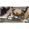 Image 3 : BG-6 BENCH GRINDER, MAKITA GRINDER, POWER FIST PNEUMATIC SANDER, TOOL BOX WITH ASSORTED TOOL