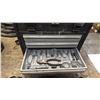 Image 7 : BG-6 BENCH GRINDER, MAKITA GRINDER, POWER FIST PNEUMATIC SANDER, TOOL BOX WITH ASSORTED TOOL