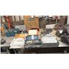 Image 1 : GROUP OF 4 PARTIAL TOOL/HARDWARE SETS, METAL CASE OF FASTENERS & SPOOL OF HOBART MAXAMIG ALUMINUM