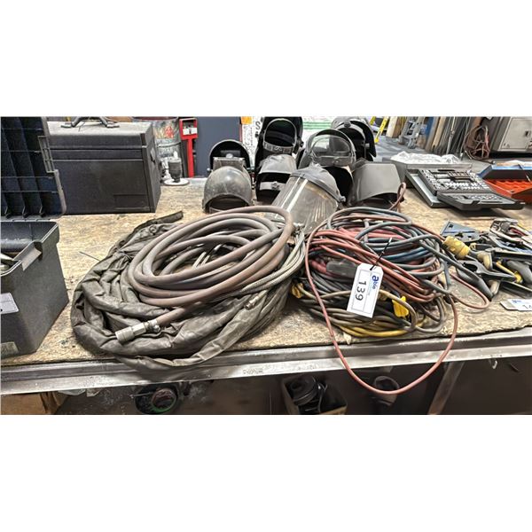 GROUP OF ASSORTED EXTENSION CORDS & AIR LINES