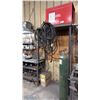 Image 13 : LARGE METAL WORK BENCH WITH ASSORTED SHOP CONTENTS- TOOL BOX FULL OF HAND TOOLS, SPRAY PAINTS,