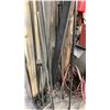 Image 16 : LARGE METAL WORK BENCH WITH ASSORTED SHOP CONTENTS- TOOL BOX FULL OF HAND TOOLS, SPRAY PAINTS,