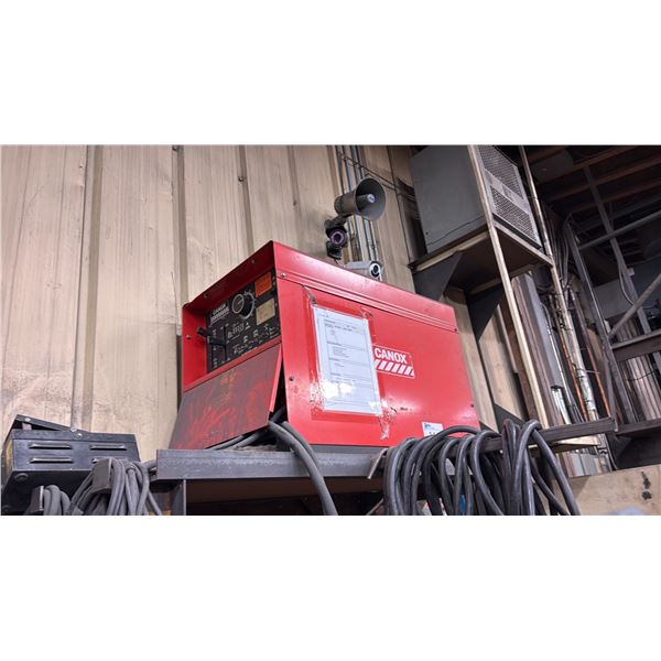CANOX C-250E-HF AC/DC ARC WELDING POWER SOURCE WITH WELDING GUN, GROUNDING CABLES & POWER CABLES