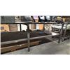Image 5 : LARGE METAL SHOP TABLE & BOX OF WELD ON HINGES *CONTENTS ON TOP NOT INCLUDED*