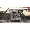 Image 3 : LARGE METAL MOBILE SHOP TABLE WITH TABLE TOP MATERIAL ROLLER & SCRAP METAL