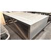 Image 4 : LARGE METAL MOBILE SHOP TABLE - MEASURES APPROX 81"L X 48"D X 30"H